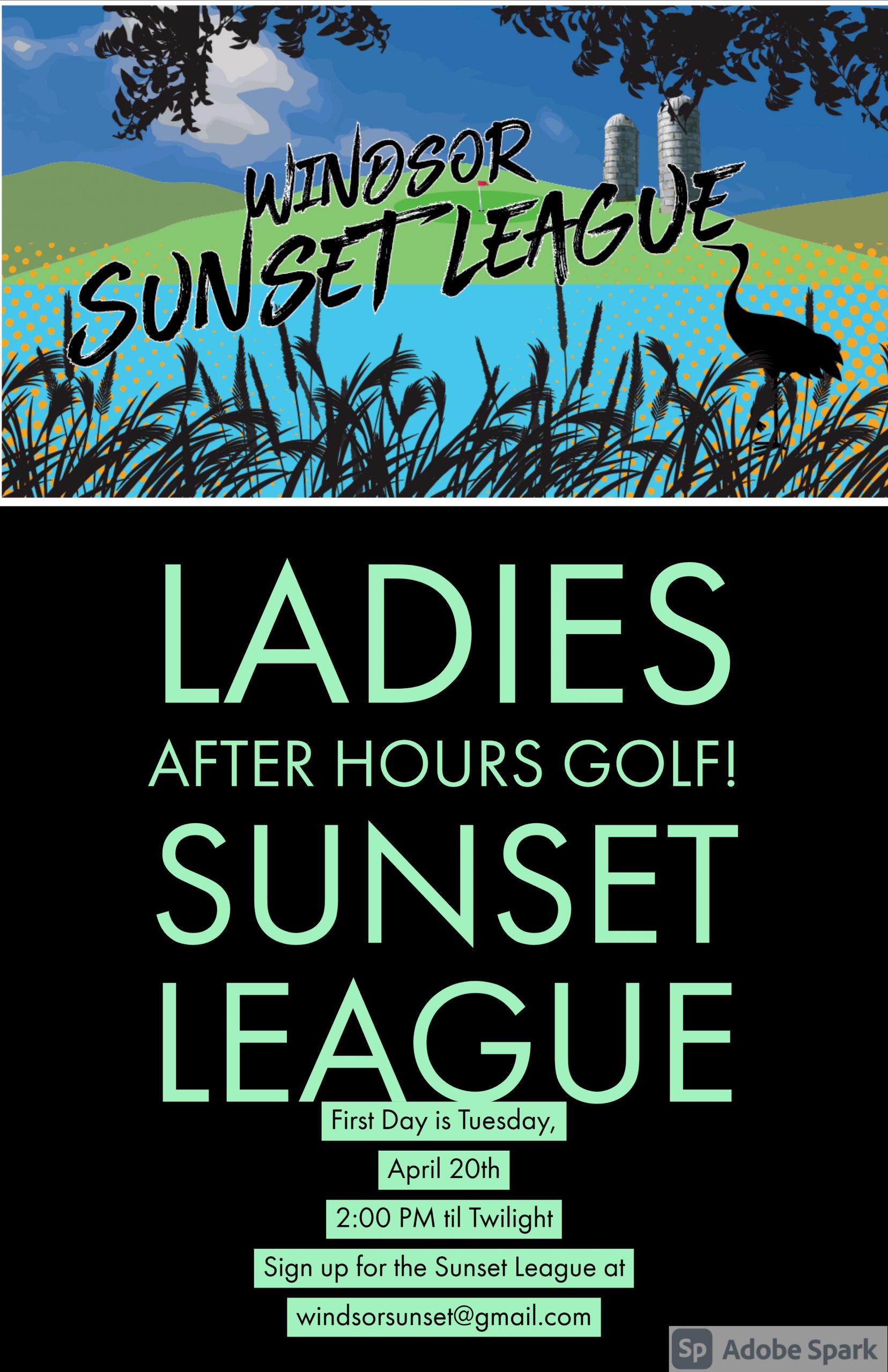 Sunset League Flyer 2021 Black
