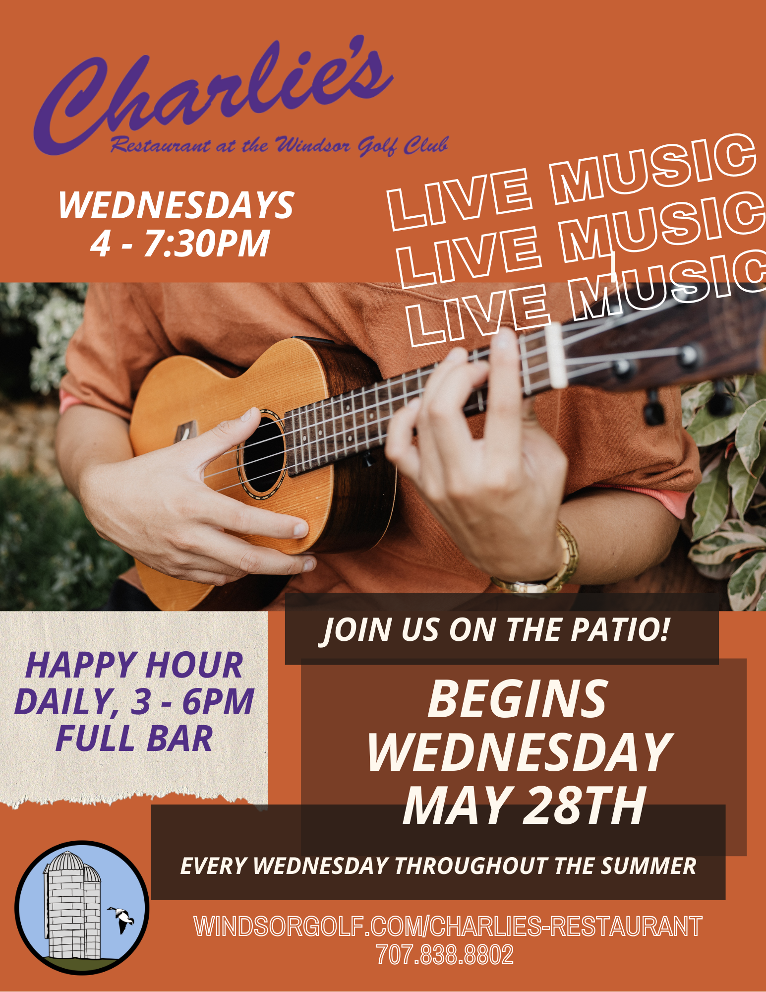 Charlie's Music On The Patio Promo Flyer